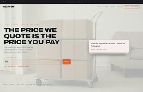 Boxroom, a finished Yoak Web Design design