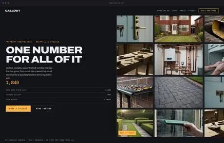 Callout, a finished Yoak Web Design design