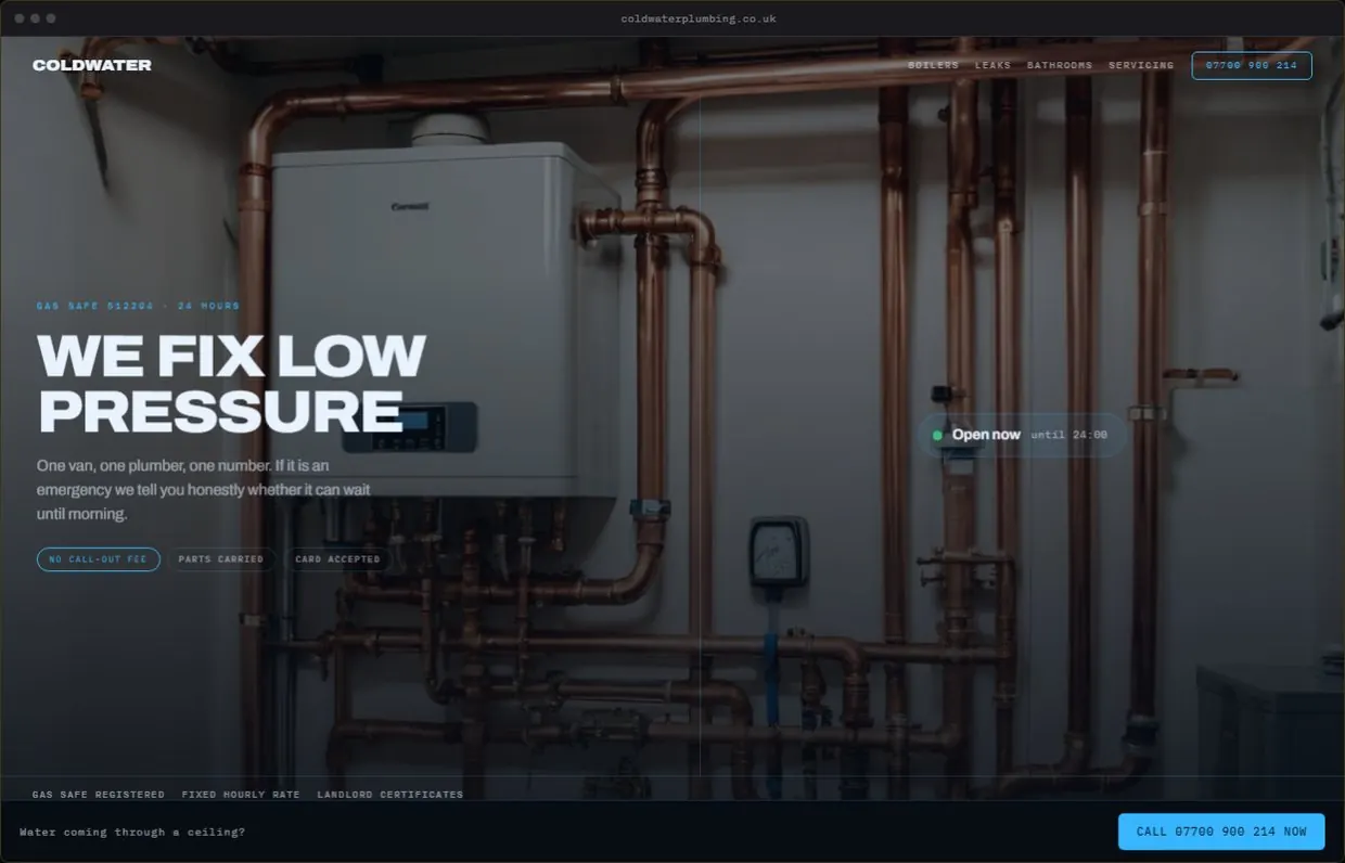 Coldwater, a finished Yoak Web Design design