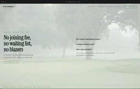 Fairway, a finished Yoak Web Design design