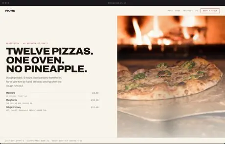 Fiore, a finished Yoak Web Design design