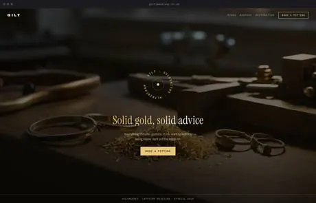 Gilt, a finished Yoak Web Design design