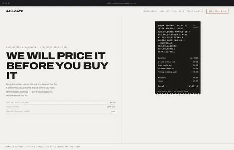Hallgate, a finished Yoak Web Design design