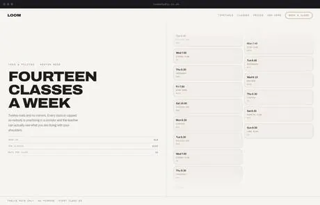 Loom, a finished Yoak Web Design design