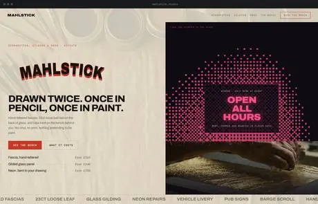 Mahlstick, a finished Yoak Web Design design