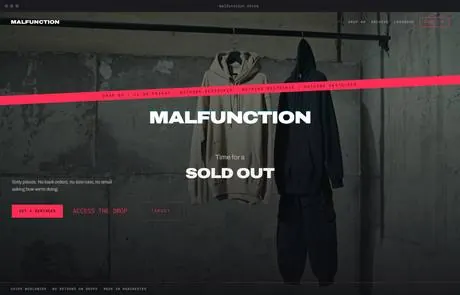 Malfunction, a finished Yoak Web Design design