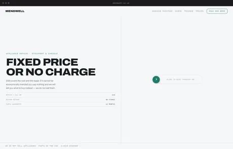 Mendwell, a finished Yoak Web Design design