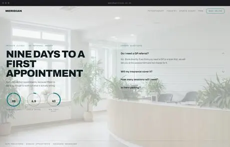 Meridian, a finished Yoak Web Design design