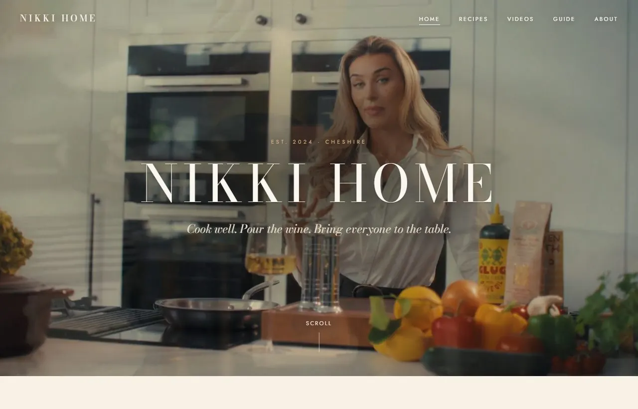 Nikki Home, as the site appears