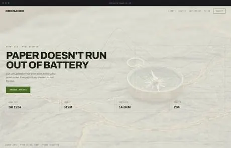 Ordnance, a finished Yoak Web Design design