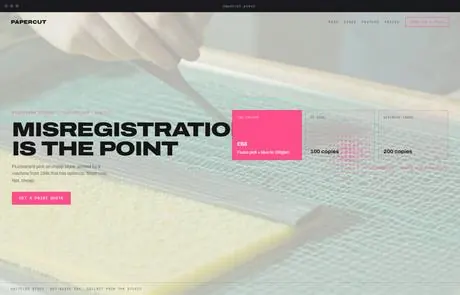 Papercut, a finished Yoak Web Design design