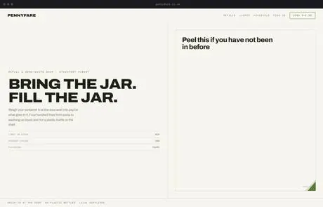 Pennyfare, a finished Yoak Web Design design