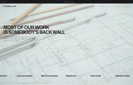 Plumbline, a finished Yoak Web Design design