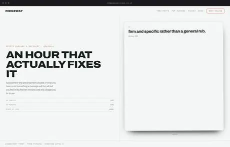 Ridgeway, a finished Yoak Web Design design