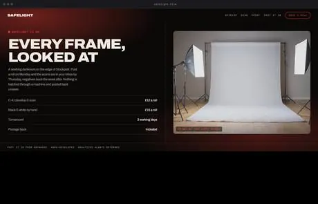 Safelight, a finished Yoak Web Design design