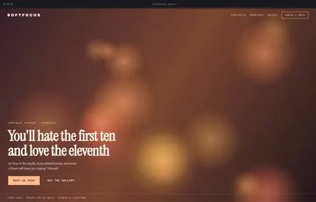 Softfocus, a finished Yoak Web Design design
