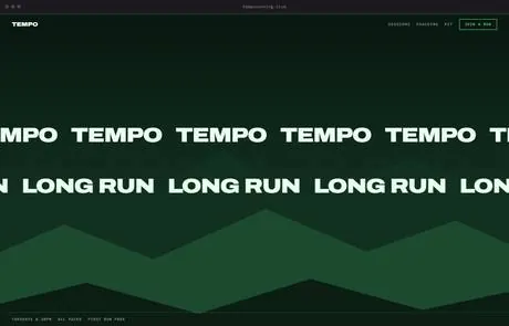 Tempo, a finished Yoak Web Design design