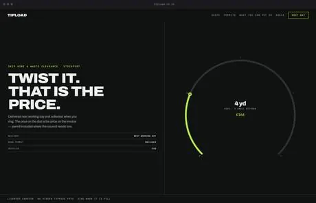 Tipload, a finished Yoak Web Design design