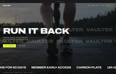 Vaulter, a finished Yoak Web Design design