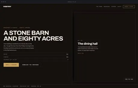 Vestry, a finished Yoak Web Design design