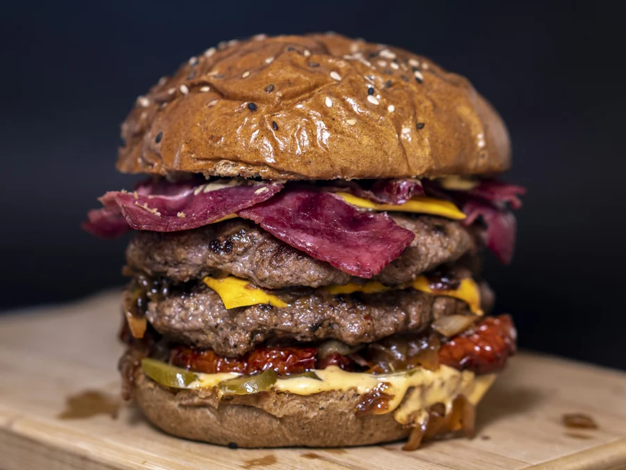 The Double Double: a four-patty smash burger